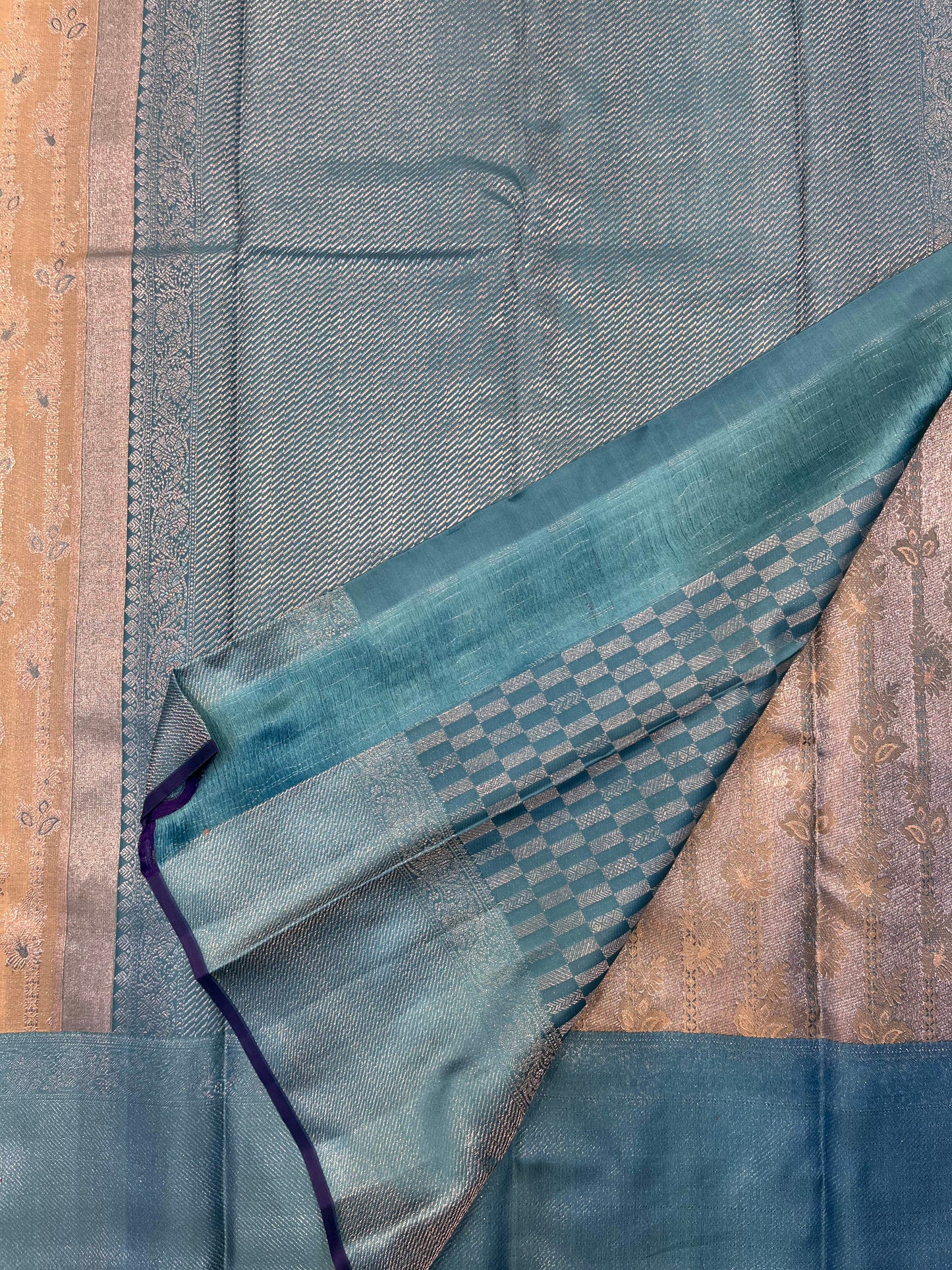 Kanchipuram Pure Handloom Silk Light Mustard Saree - Sai Varun SIlks