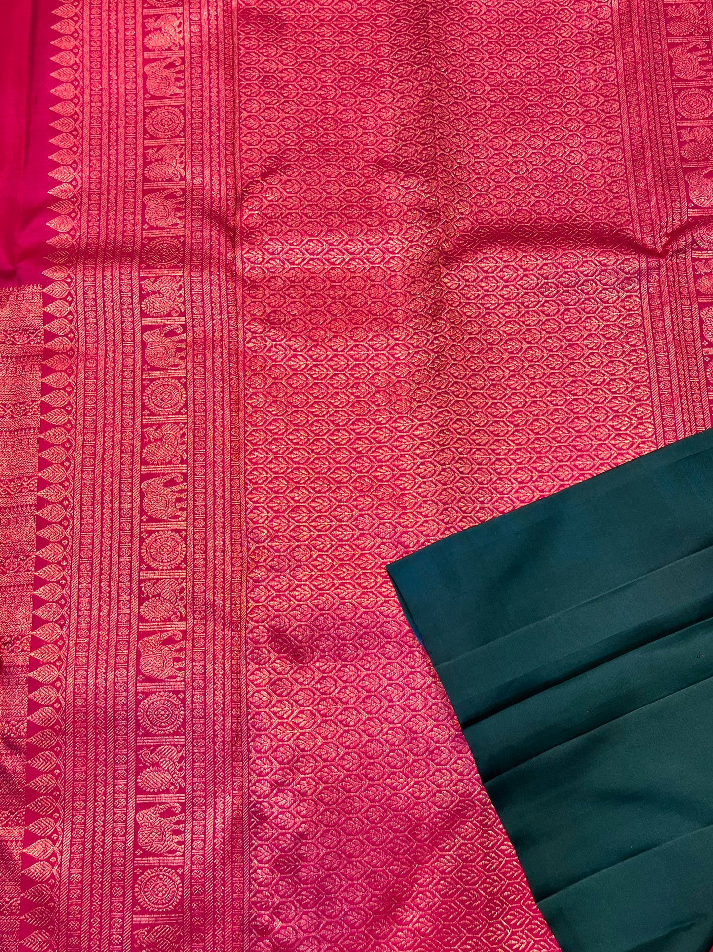 Kanchipuram Handloom Pure Silk Pink Saree - Sai Varun SIlks