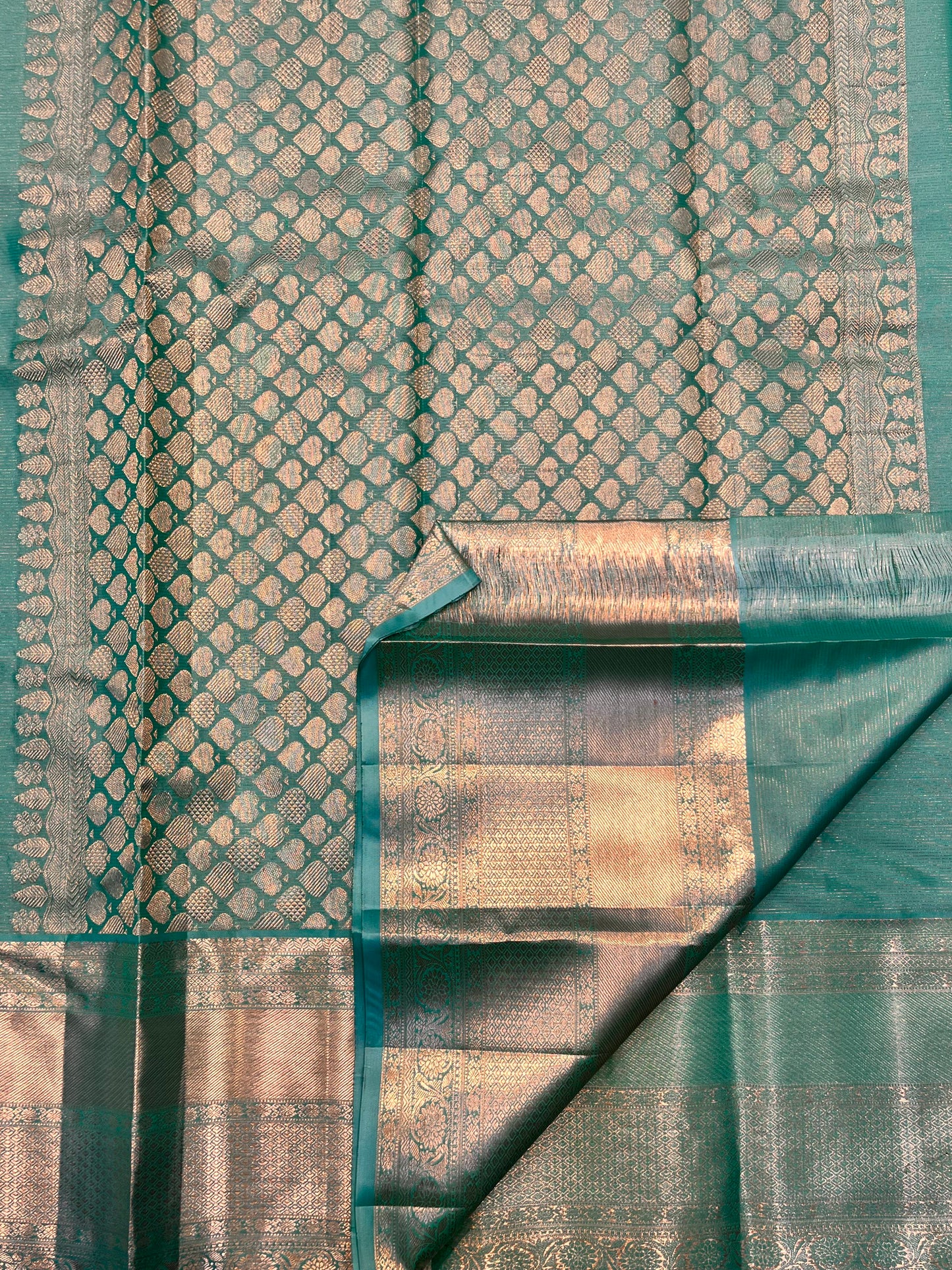 Handloom Silk Saree Self Light Blue - Sai Varun SIlks