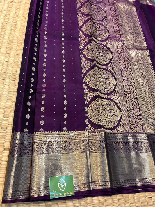 Handloom Silk Dark Violet Saree - Sai Varun SIlks