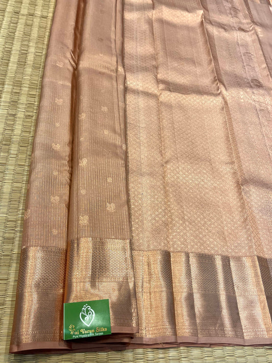 Handloom Silk Rosy Brown Colour Saree - Sai Varun SIlks
