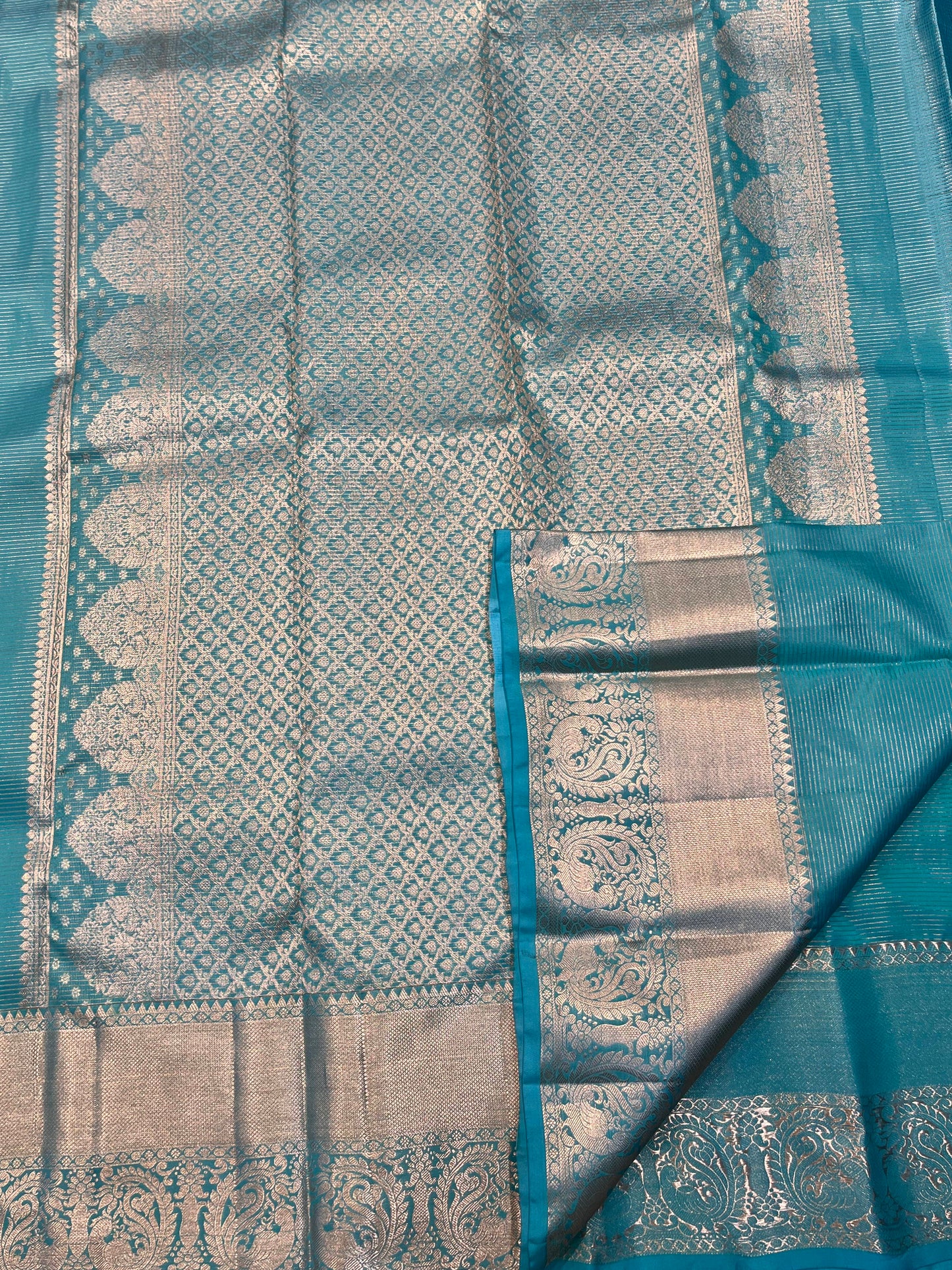 Handloom Silk Sky Blue Colour Saree - Sai Varun SIlks
