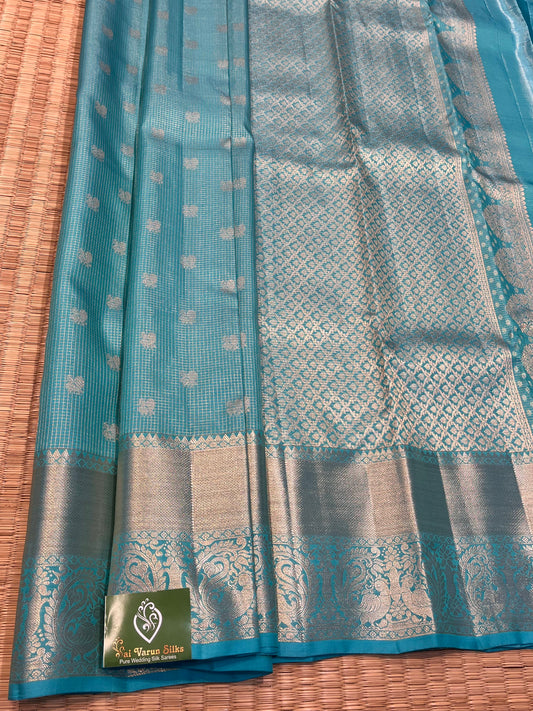 Handloom Silk Sky Blue Colour Saree - Sai Varun SIlks