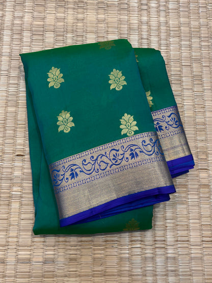 Kanchipuram Handloom Silk Green Saree - Sai Varun SIlks