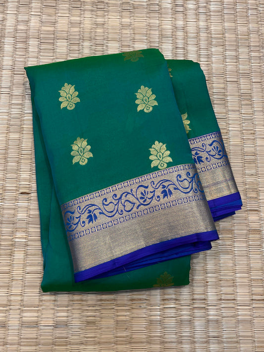 Kanchipuram Handloom Silk Green Saree - Sai Varun SIlks
